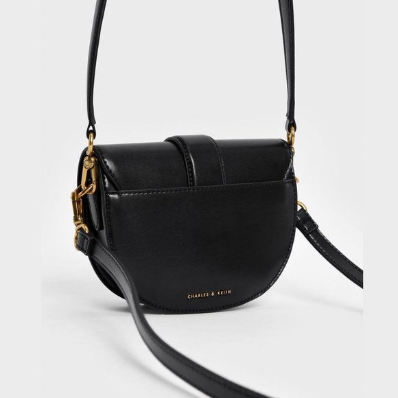 Charles & Keith Mini Gabine Saddle Bag - Picture 3 of 10